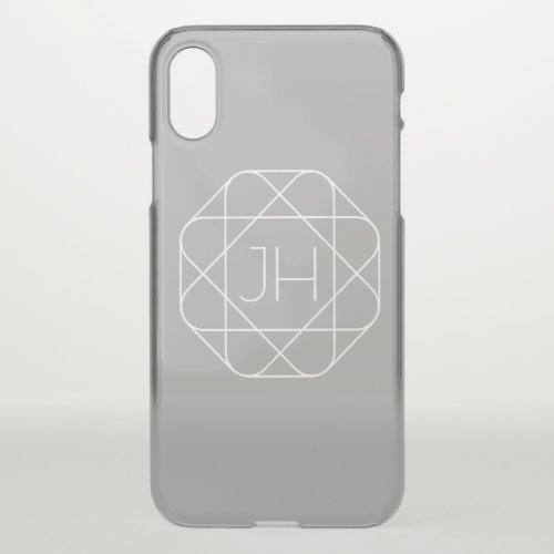 Cool Monogram Hip Logo Style Vibe  Grey iPhone XS Case