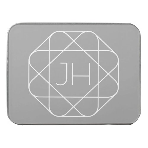 Cool Monogram Hip Logo Style Vibe  Grey  White Jigsaw Puzzle