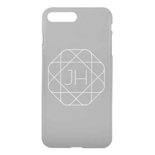 Cool Monogram Hip Logo Style Vibe  Grey  White iPhone 8 Plus7 Plus Case