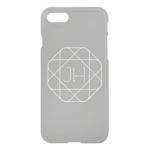 Cool Monogram Hip Logo Style Vibe  Grey  White iPhone SE87 Case
