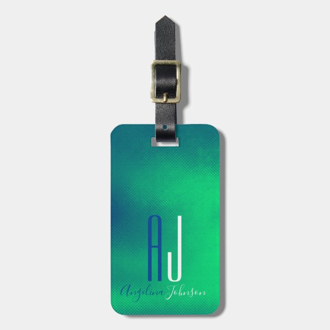 Cool Monogram Luggage Tag (Front Vertical)