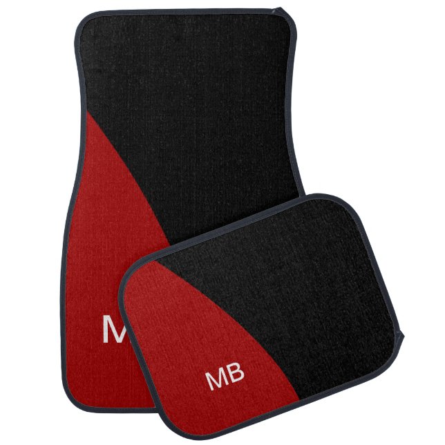 Cool Monogram Name Initials Car Floor Mat Set (Set)
