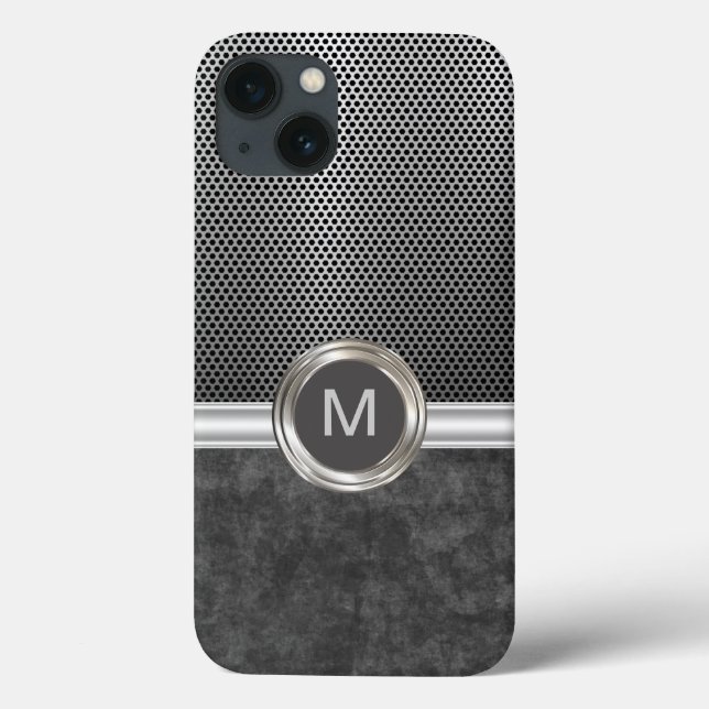 Cool Monogram Rugged Look Case-Mate iPhone Case (Back)
