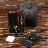 Cool Monogrammed Mixology Set with Cocktail Shaker (Front)