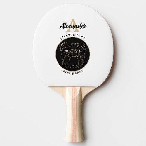 Cool Monogrammed Ping Pong Paddle