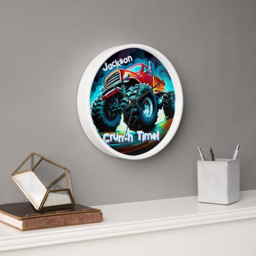 Cool Monster Truck  Crunch Time Clock