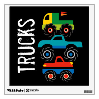 Cool Monster Truck Nursery Kids Wall Decal