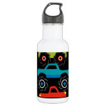 Cool Monster Trucks Blue Red Green For Boys Stainless Steel Water Bottle at Zazzle