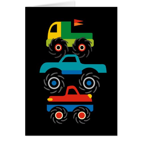 Cool Monster Trucks Blue Red Green Gifts for Boys