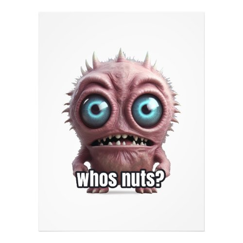 Cool monster with funny text design photo print