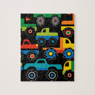 Cool Monsters Trucks Transportation Gifts for Boys Jigsaw Puzzle