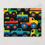 Cool Monsters Trucks Transportation Gifts For Boys Postcard at Zazzle