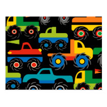 Cool Monsters Trucks Transportation Gifts for Boys Postcard Cool Monsters Trucks Transportation Gifts for Boys Postcard