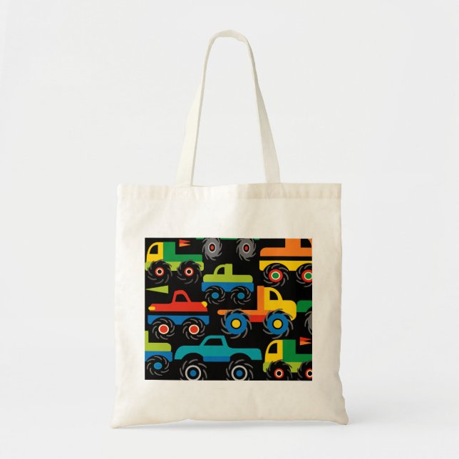 Cool Monsters Trucks Transportation Gifts for Boys Tote Bag (Front)