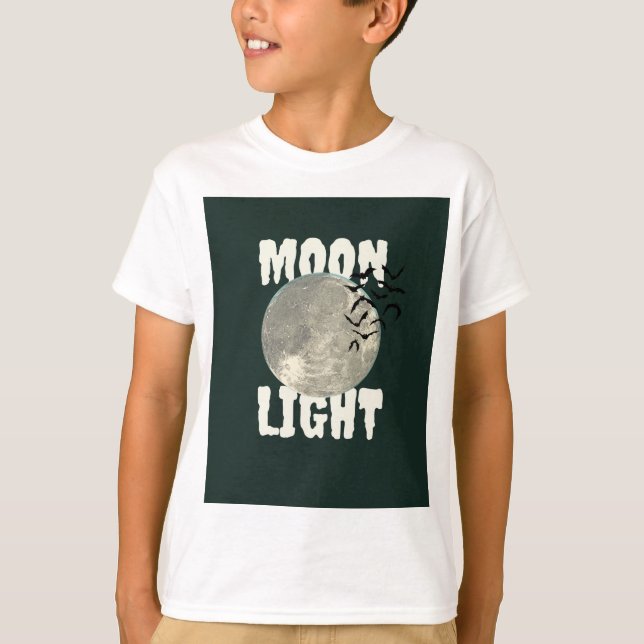 Cool Moon Light Galaxy Birthday Gift Boy's T-Shirt (Front)