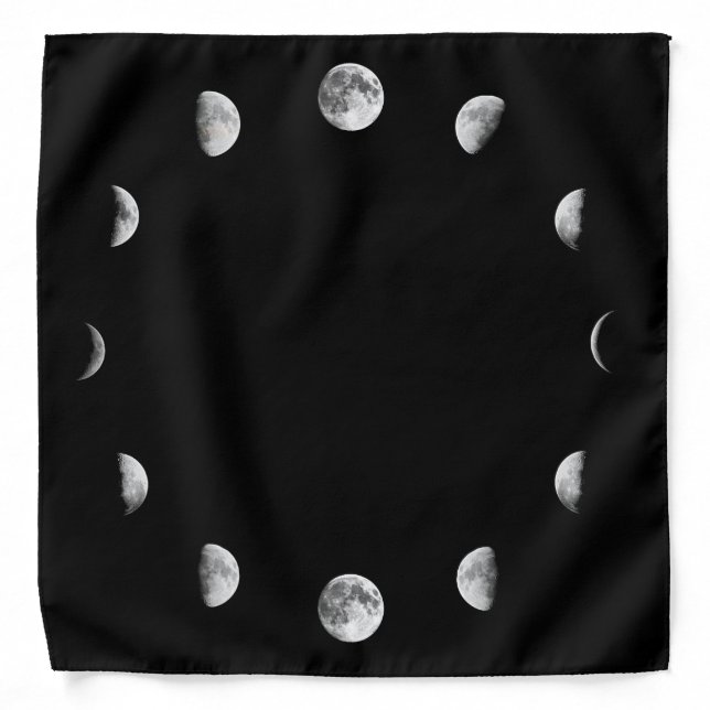 Cool Moon Phases Bandana (Front)