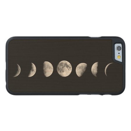 Cool Moon Phases Iphone 6 Wood Case