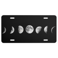 Cool Moon Phases License Plate