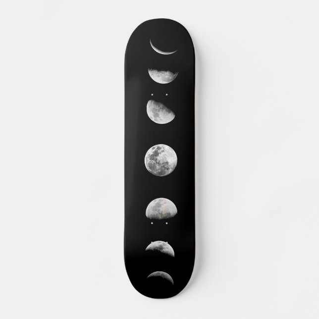Cool Moon Phases Skateboarding Deck (Front)