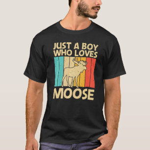 Cool Moose For Boys Kids Moose Deer Bull Elk T-Shirt