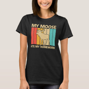 Cool Moose For Kids Boys Moose Deer Bull Elk T-Shirt