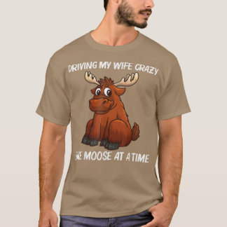 Cool Moose For Men Dad Deer Alaska Moose Lovers Re T-Shirt