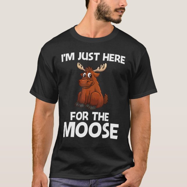 Cool Moose For Men Women Deer Alaska Moose Reindee T-Shirt (Front)