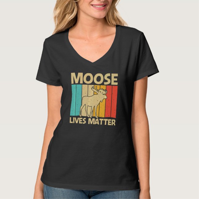 Cool Moose For Men Women Moose Deer Bull Elk T-Shirt (Front)