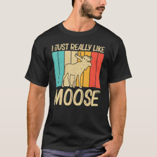 Cool Moose For Men Women Moose Deer Bull Elk T-Shirt
