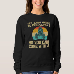 Cool Morel Mushroom For Men Women Hunting Foraging Sweatshirt