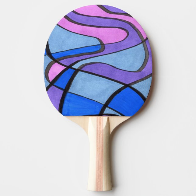 "Cool Morning" Abstract Ping Pong Paddle (Front)