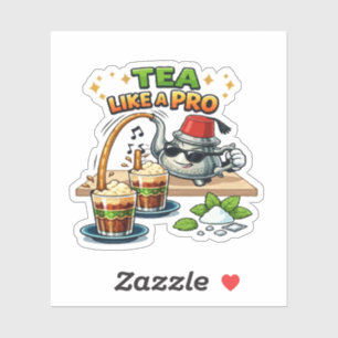 Cool Moroccan Mint Tea Cartoon - Tea Like A Pro Sticker