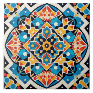 Cool Moroccan style pattern Ceramic Tile