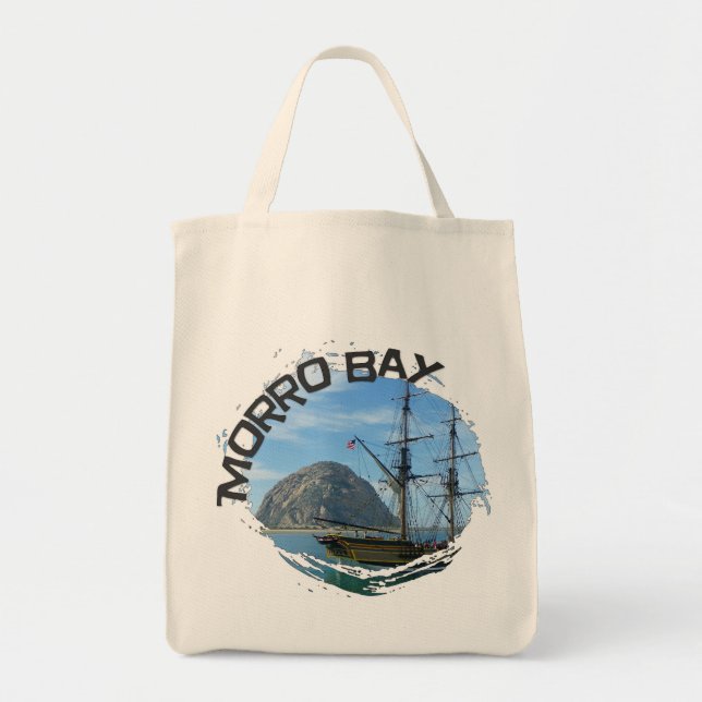 Cool Morro Bay Grocery Bag! Tote Bag (Front)