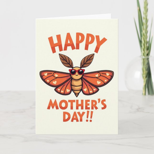 Cool Moth Mothers Day Card (Front)