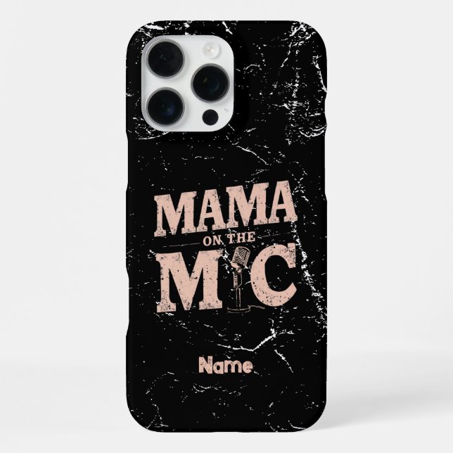 Cool Mother's Day Gift for Singer Podcaster Mom iPhone Case (Back)