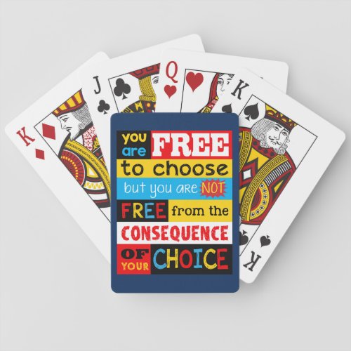 Cool Motivational Quote  Funny  Typography Art Playing Cards