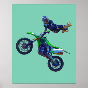 Cool Motocross Extreme Freestyle Stunt Art 5 Poster