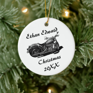 Cool Motorbike Ceramic Ornament