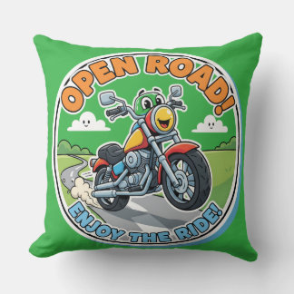 Cool Motorcycle-Adventurous Nursery Decor Throw Pillow