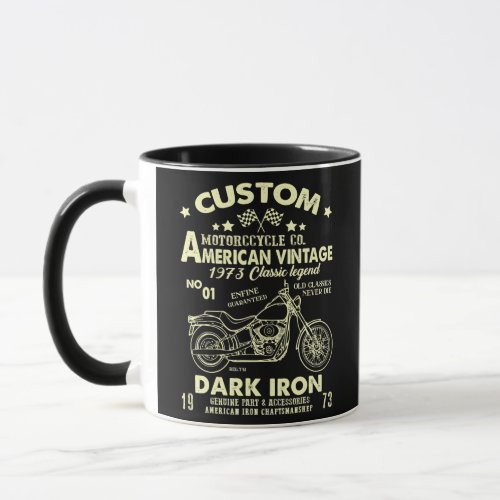 Cool Motorcycle Co 1973 Birthday American Vintage Mug