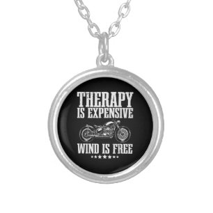 Cool Motorcycle For Men Women Motorcycle Lovers Bi Silver Plated Necklace