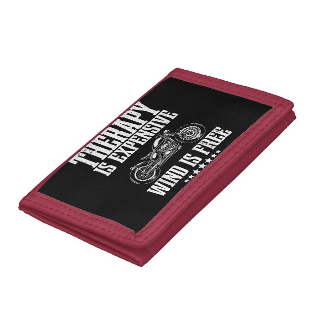 Cool Motorcycle For Men Women Motorcycle Lovers Bi Trifold Wallet (Bottom)