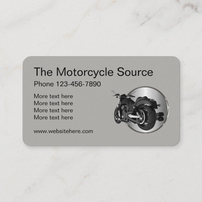 Cool Motorcycle Theme Business Card (Front)