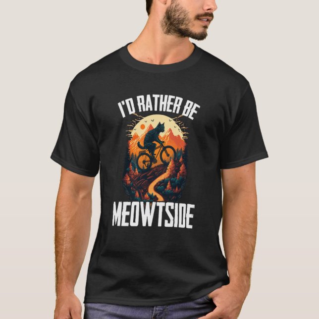 Cool Mountain Biking MTB Biker Cats For Men Women  T-Shirt (Front)