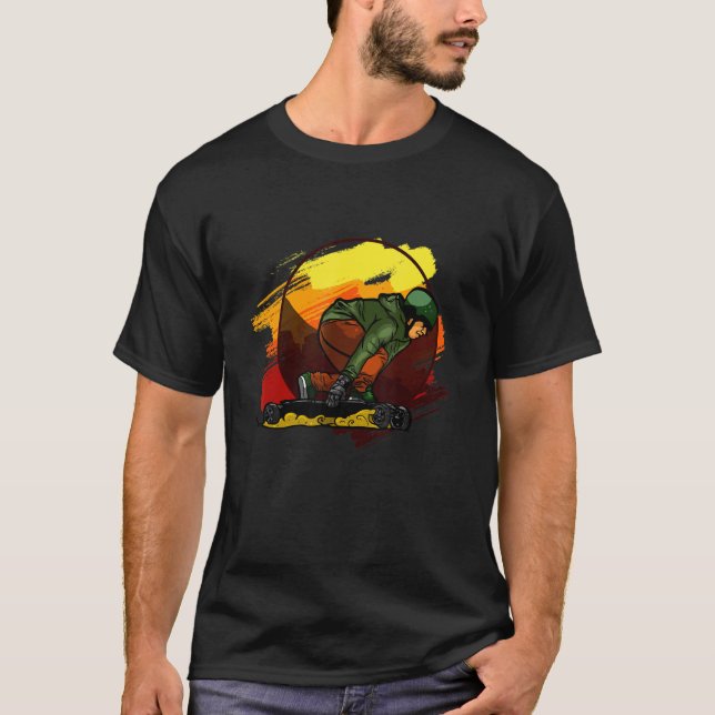 Cool Mountain boarding Design T-Shirt (Front)