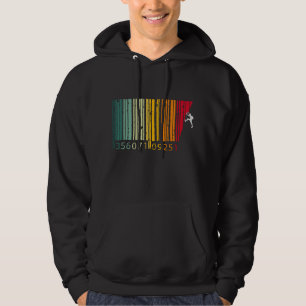 Cool Mountain Climber Man Colorful Barcode Hoodie