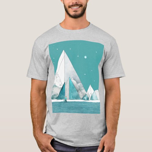 Cool Mountain Mens Basic T_Shirt