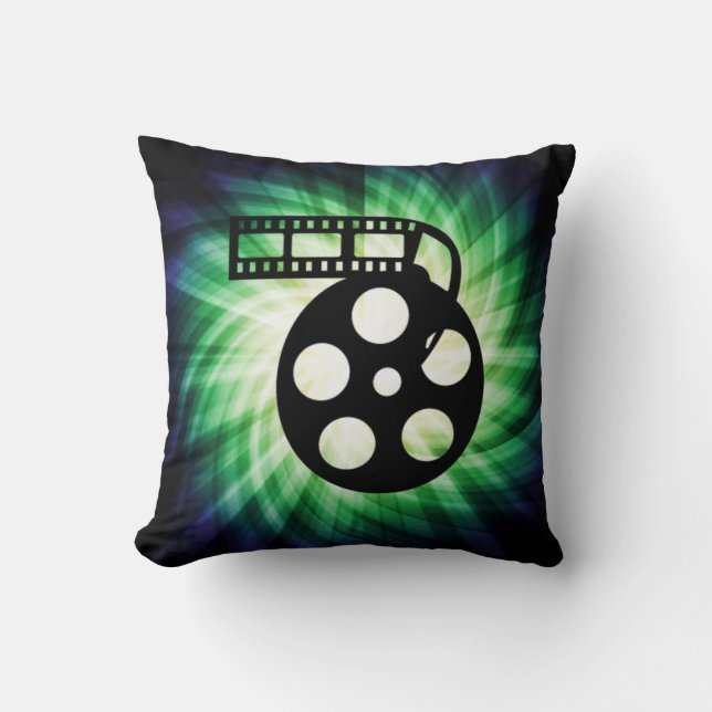 Cool Movie Film Reel Throw Pillow (Front)