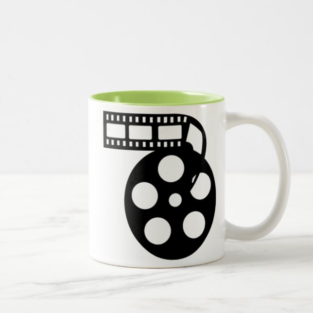 Cool Movie Film Reel Two-Tone Coffee Mug (Right)